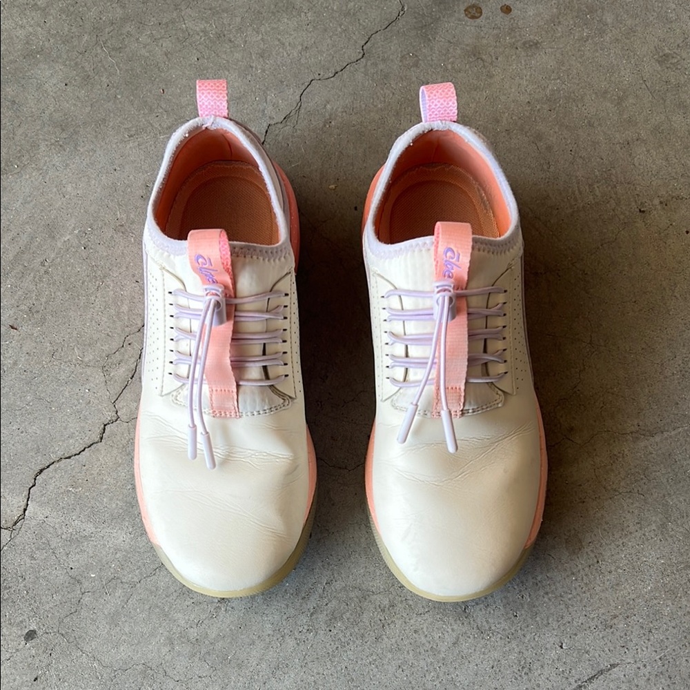 Cream, Pink & Purple Accent Shoes